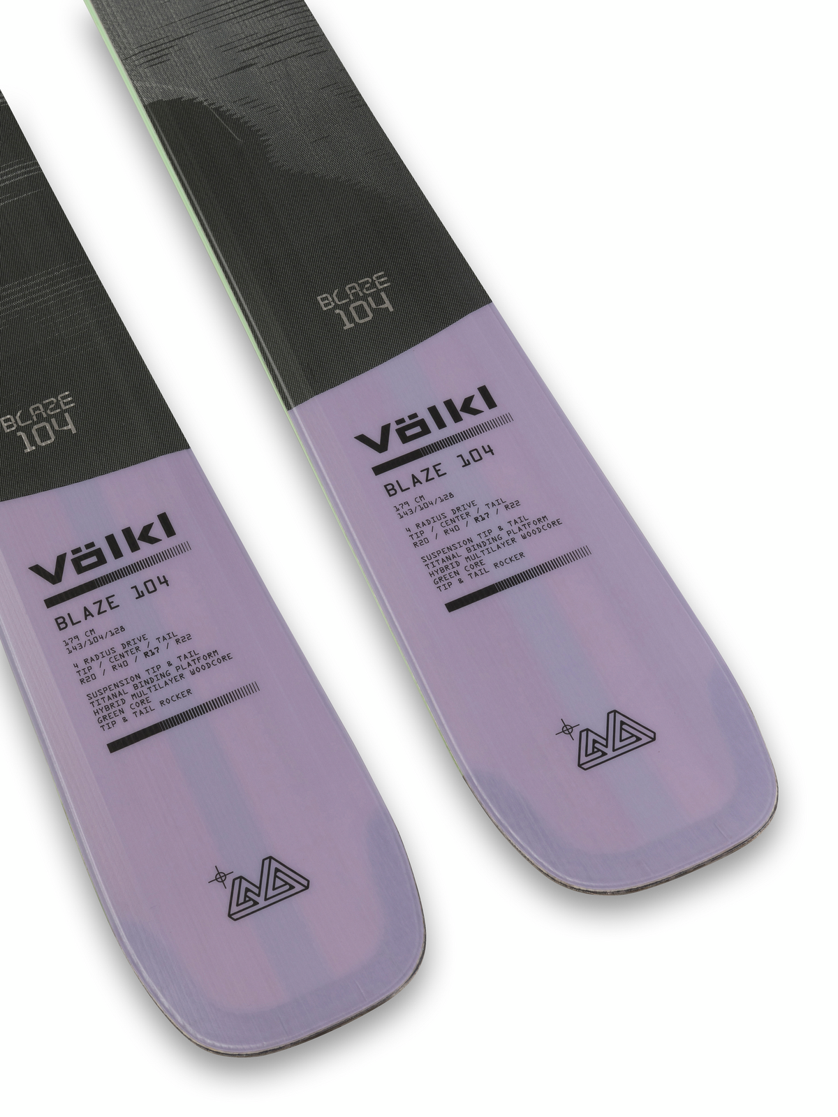 Völkl Blaze 104 purple Ski Skiende Nahaufnahme