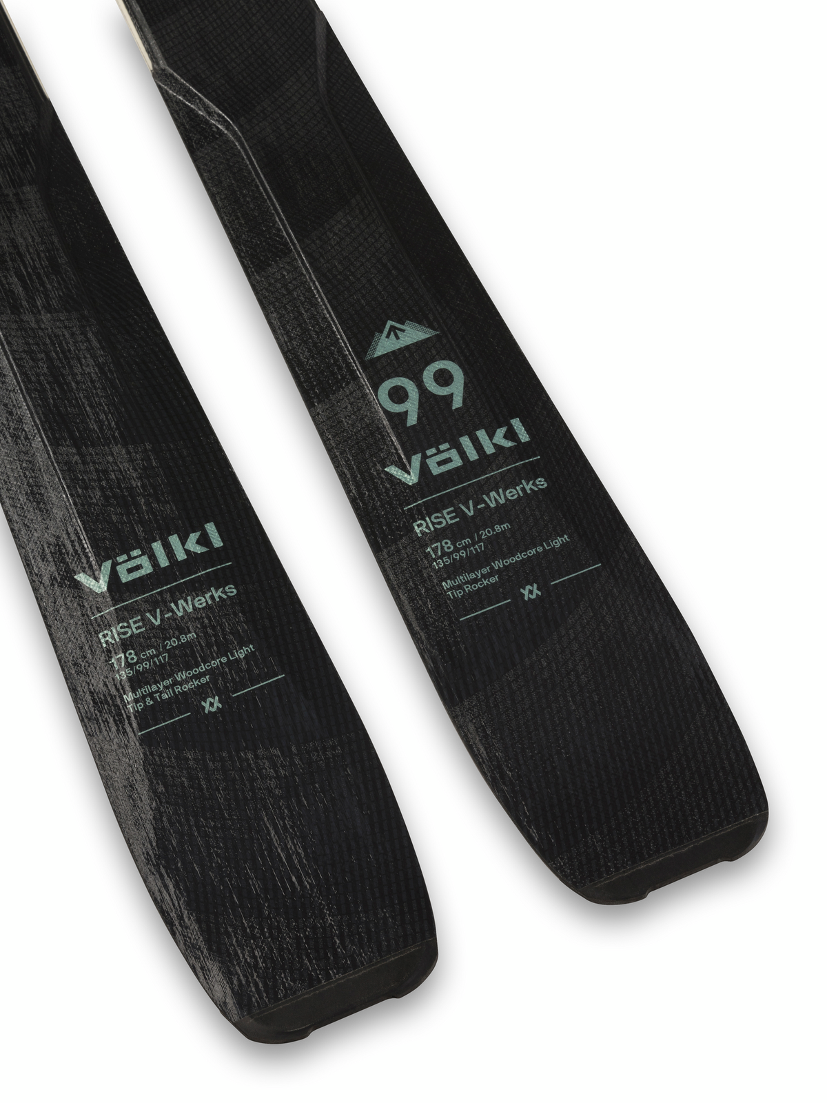 Völkl Rise 99 V-Werks Ski Skiende Nahaufnahme